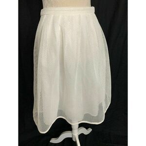 Afour Womens New White High Waist Mesh skirt